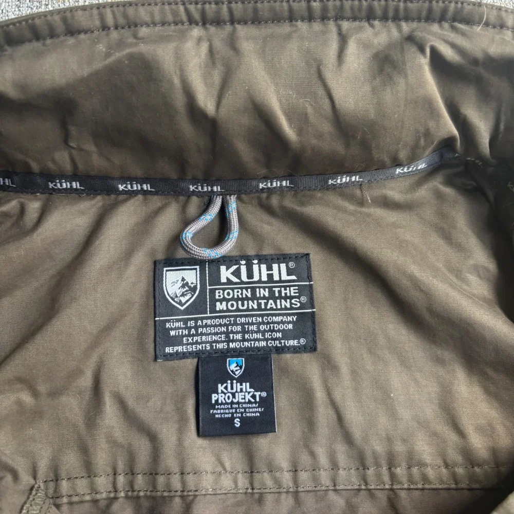 KUHL Kollusion Jacket Mens S Brown Projekt  Full Zip Hood Field Coat Utility